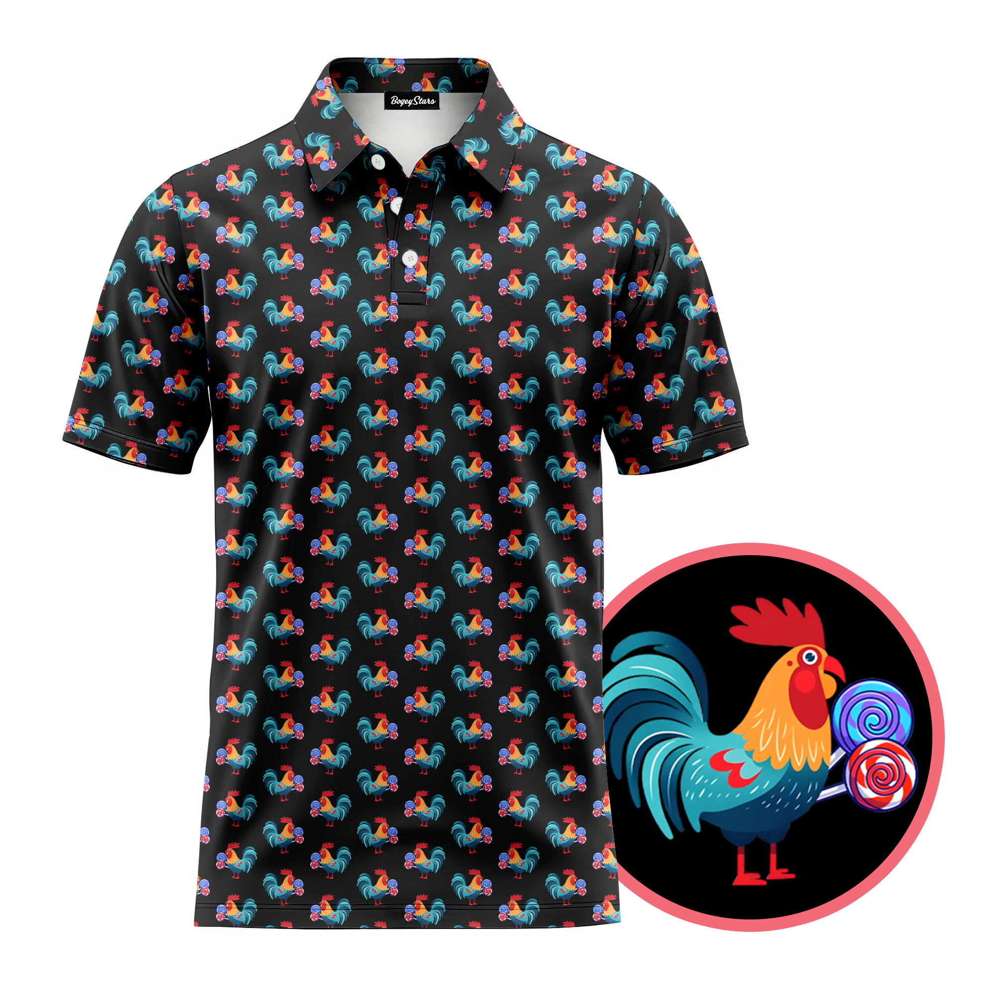 Rooster Lollipop - Black