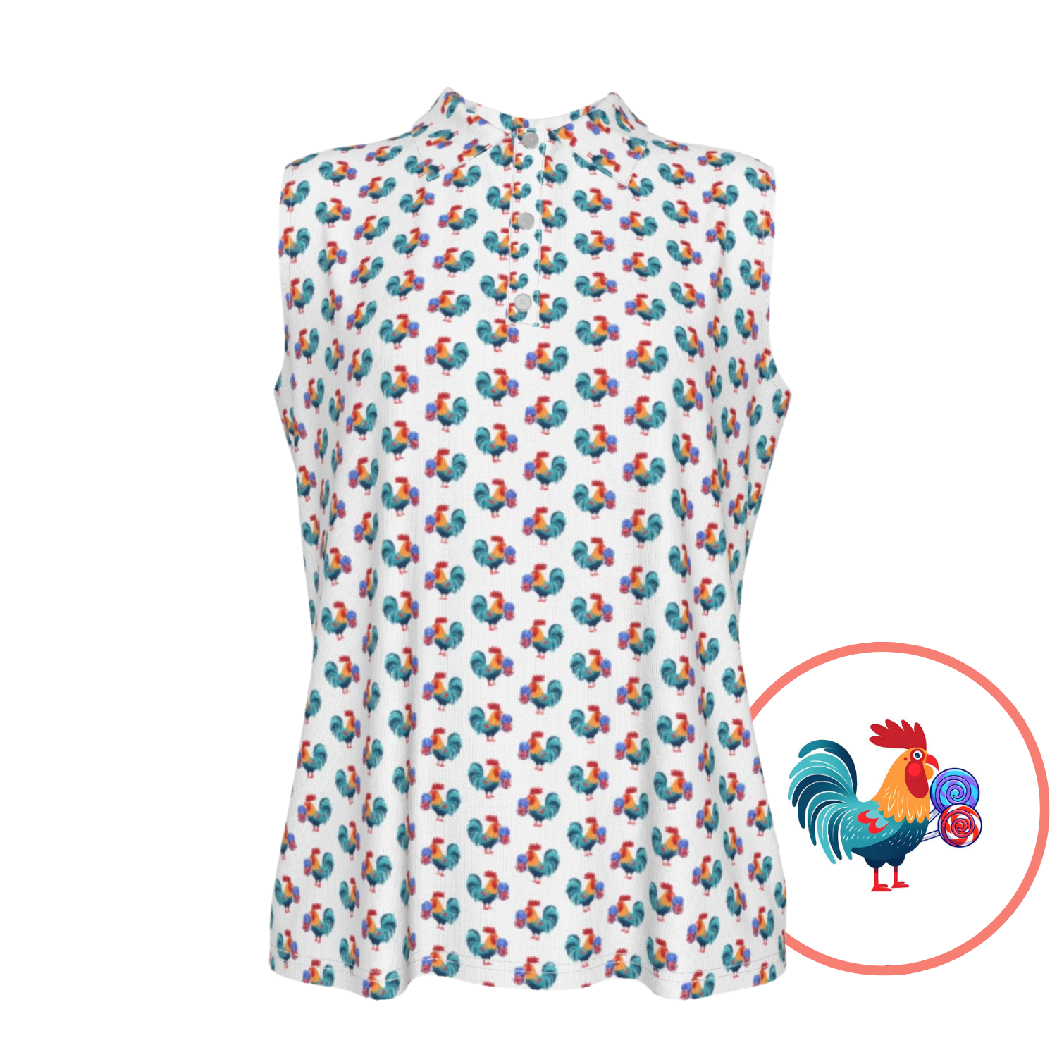 Rooster Lollipop - White