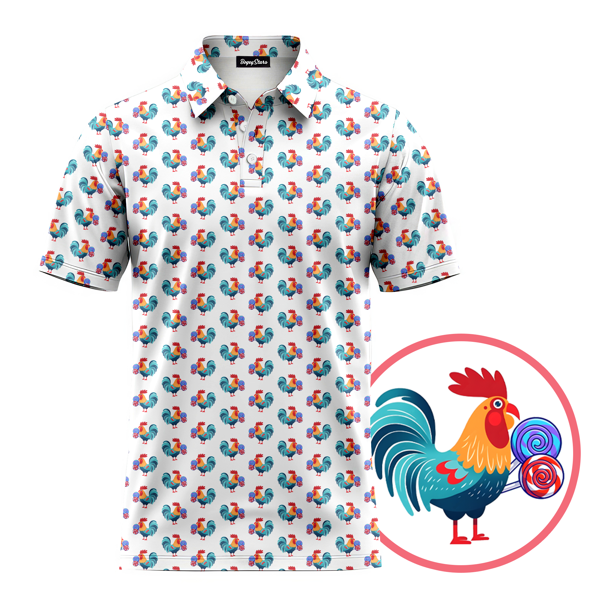 Rooster Lollipop - White